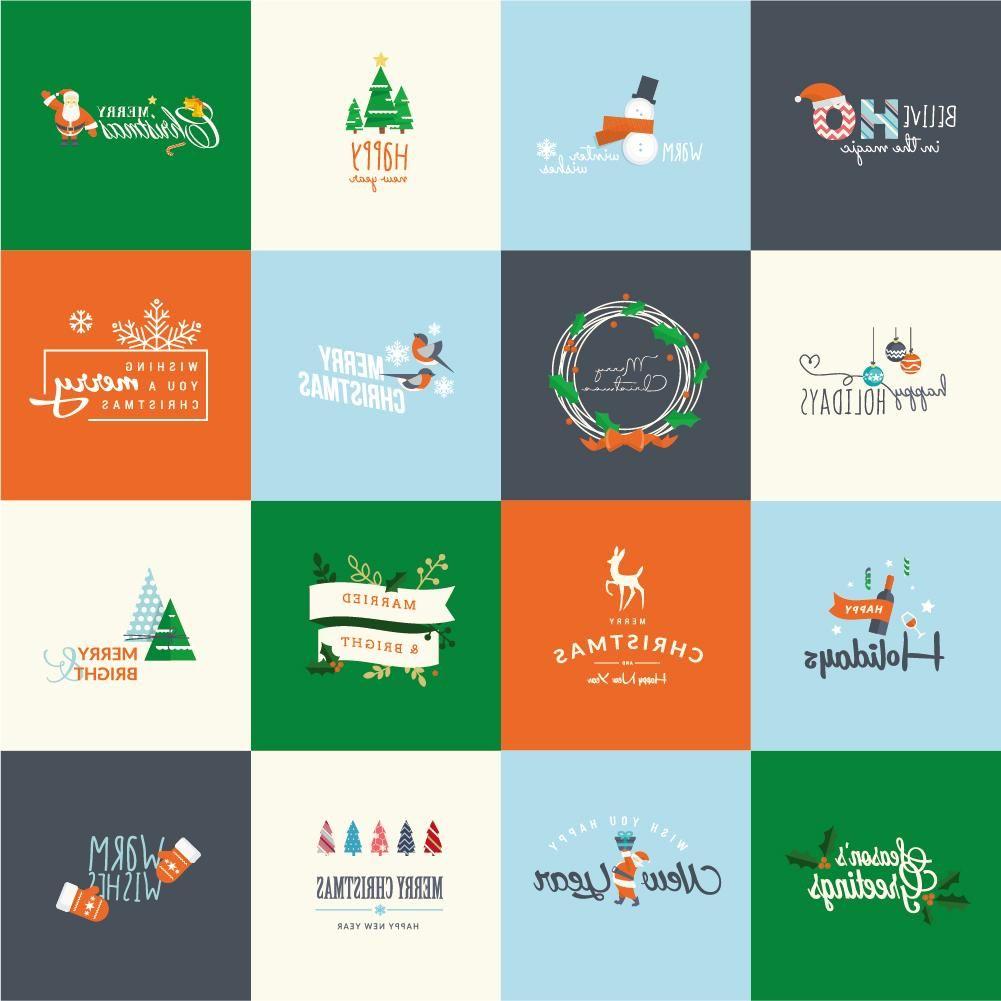 Christmas Holiday Logo - Best Free Merry Christmas With Holiday Logos Vintage Design Vector Cdr
