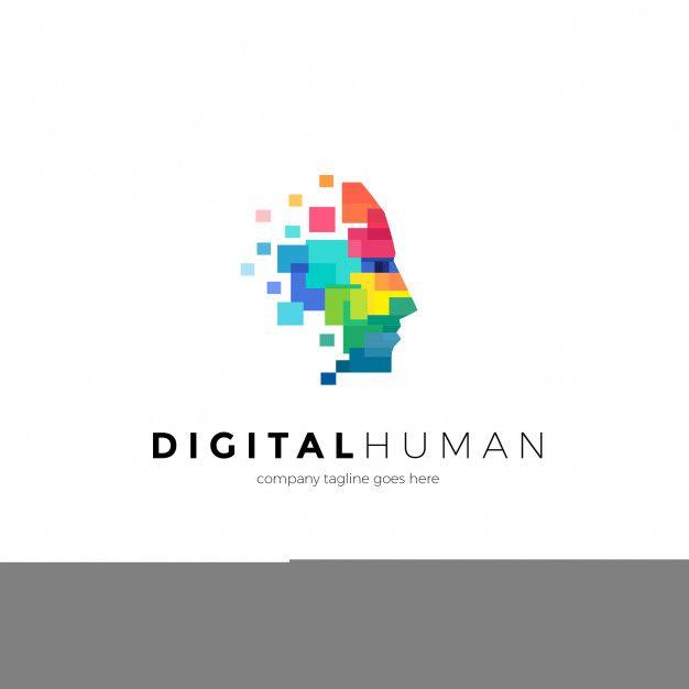 Digital Logo - Digital Human Logo Template Vector | Premium Download