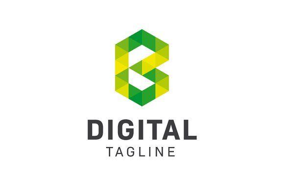 Digital Logo - Digital B Logo Logo Templates Creative Market