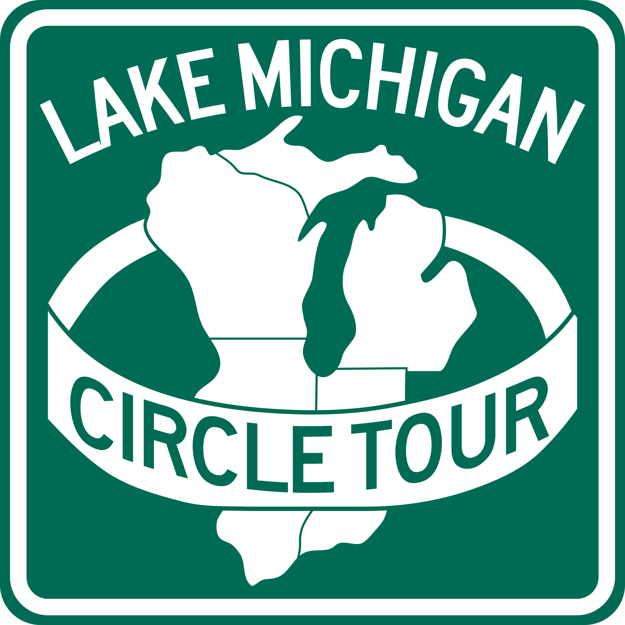 Circle Lake Logo - File:Lake Michigan Circle Tour.svg - Wikimedia Commons