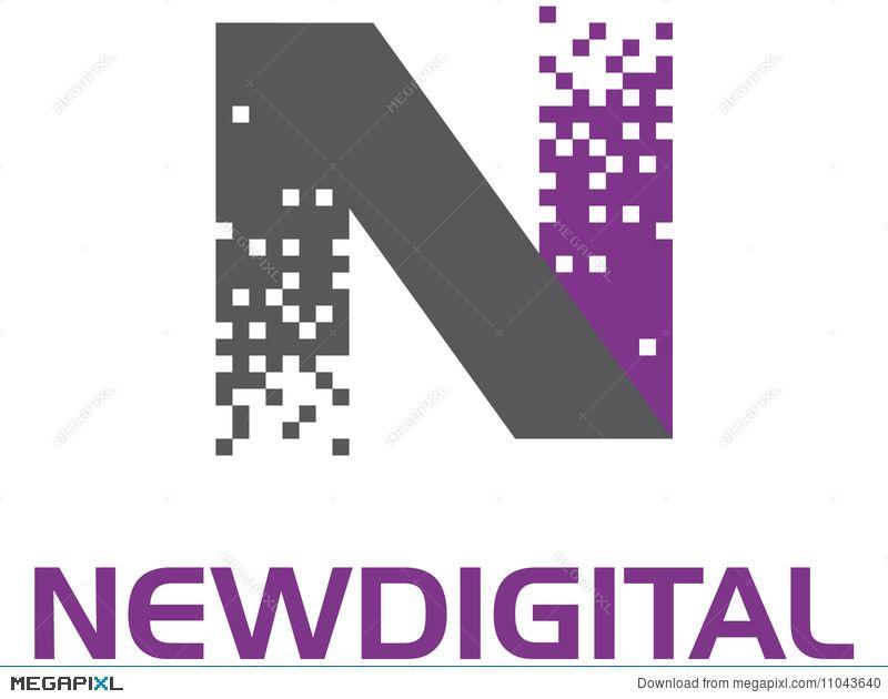Digital Logo - New Digital Logo Illustration 11043640 - Megapixl