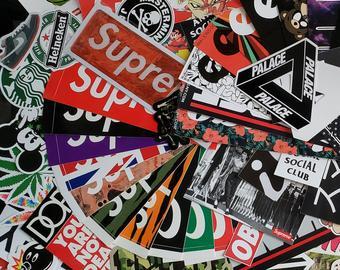Supreme BAPE Hundreds Logo - Bape stickers | Etsy