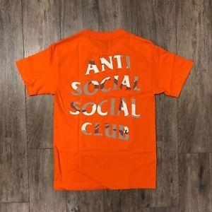 Orange BAPE Camo Logo - Auth Anti Social Social Club ASSC camo logo Storm Orange Tee S-XL ...