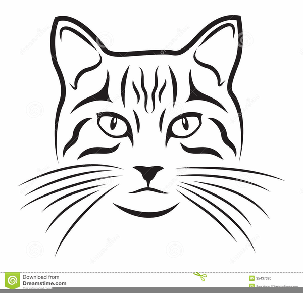 Black and White Cat Head Logo - Black White Cat Hat Clipart. Free Image clip