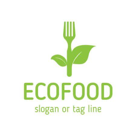 Green Restaurant Logo - Buy Eco Food Logo Template for $5 for your green food restaurant