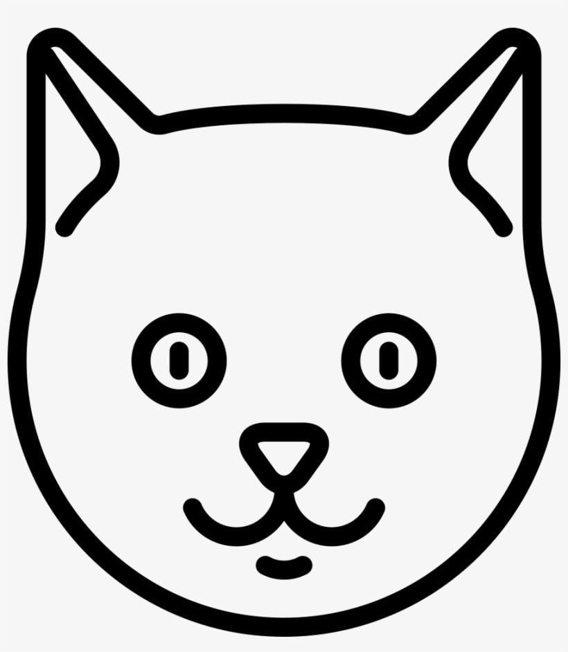 Black and White Cat Head Logo - Cat Head Vector Head Logo Png Transparent PNG
