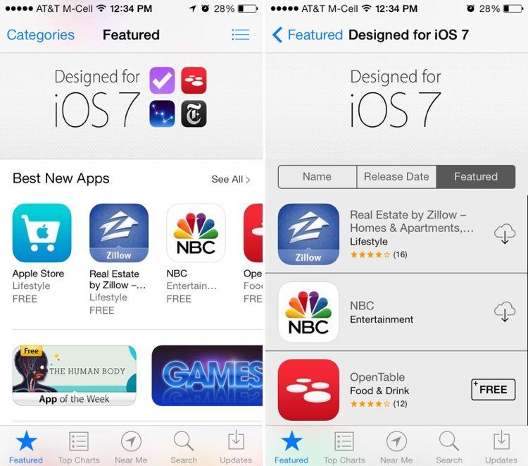 iPhone App iTunes Logo - Apple Adds 'Designed for iOS 7' Section to App Store