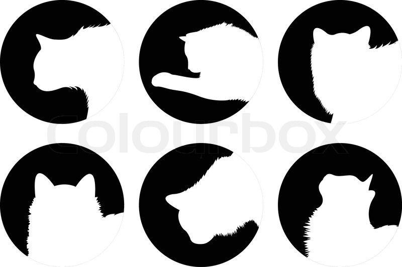 Black and White Cat Head Logo - Free Cat Icon Text 121070 | Download Cat Icon Text - 121070