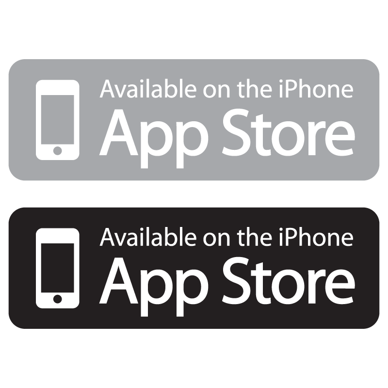 iPhone App iTunes Logo - Available on the App Store vector