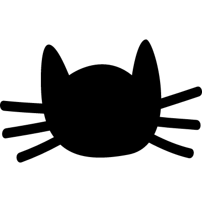 Black and White Cat Head Logo - Silhouette Cat Head.com. Free for personal use