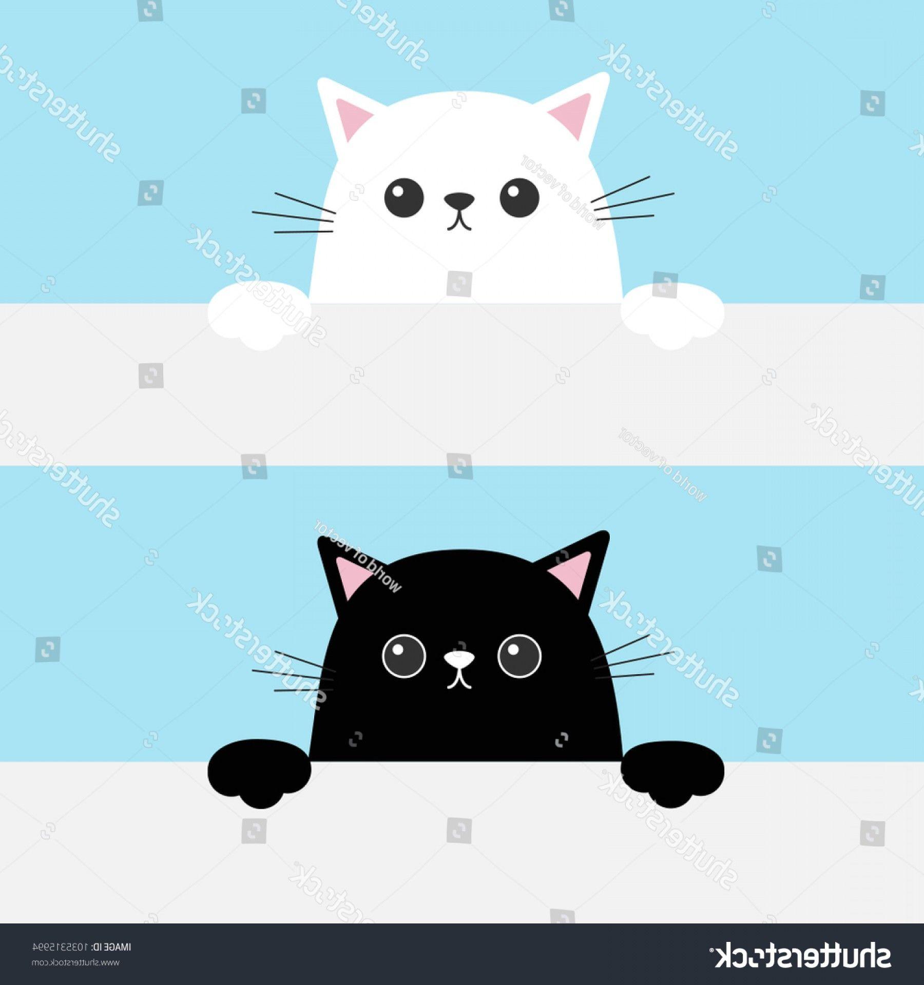 Black and White Cat Head Logo - Black White Funny Cat Head Face