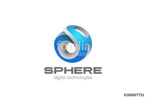 Game Sphere Logo - Sci Fi Network Sphere Logo Vector. Global Technology Game Icon