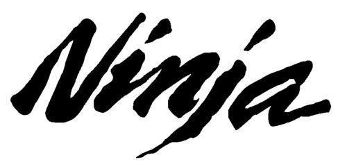 Black and White Ninja Logo - Kawasaki Ninja Decals | eBay