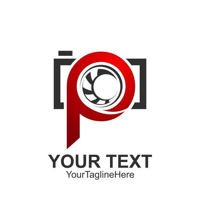 Red Letter P Logo - initial letter p logo template colored red camera photography ...