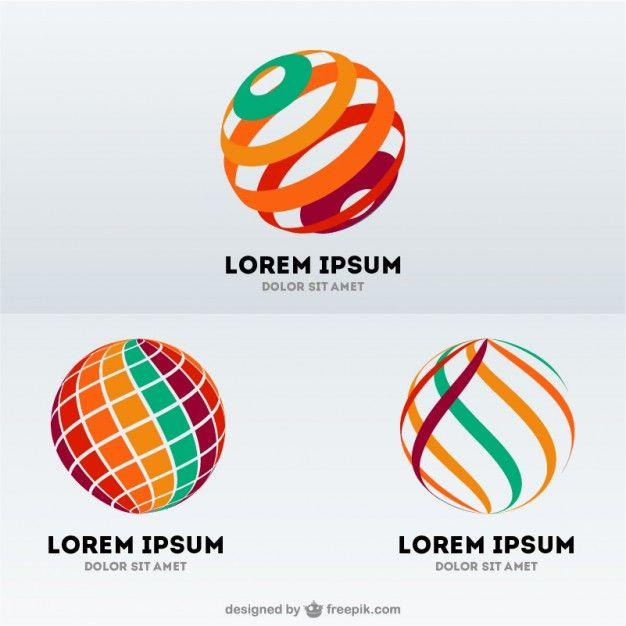 Game Sphere Logo - Sphere shape abstract logos Vector