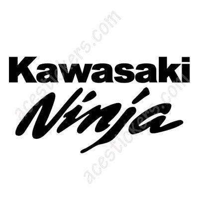Kawasaki Ninja Logo - Kawasaki Ninja Logo Sticker (15 x 8 cm) - ステッカー