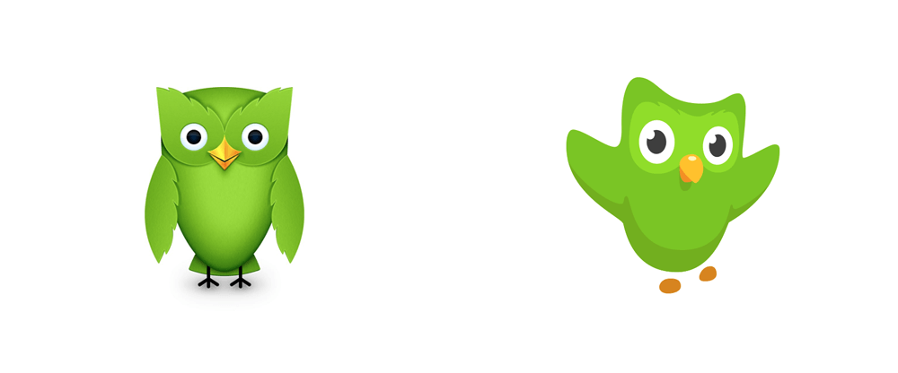Owl Feet Logo - Brand New: New Logo for Duolingo Done In-house