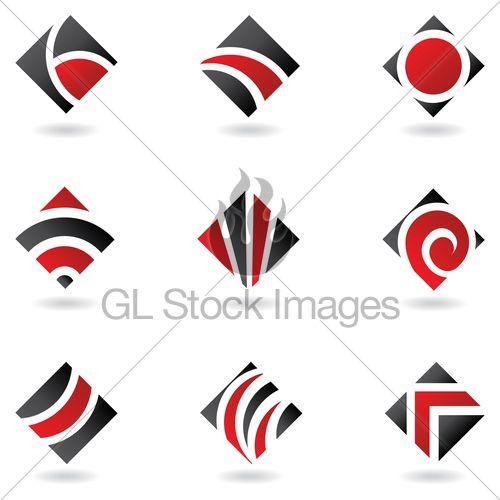 Red White Diamond Logo - Red Diamond Logos · GL Stock Images