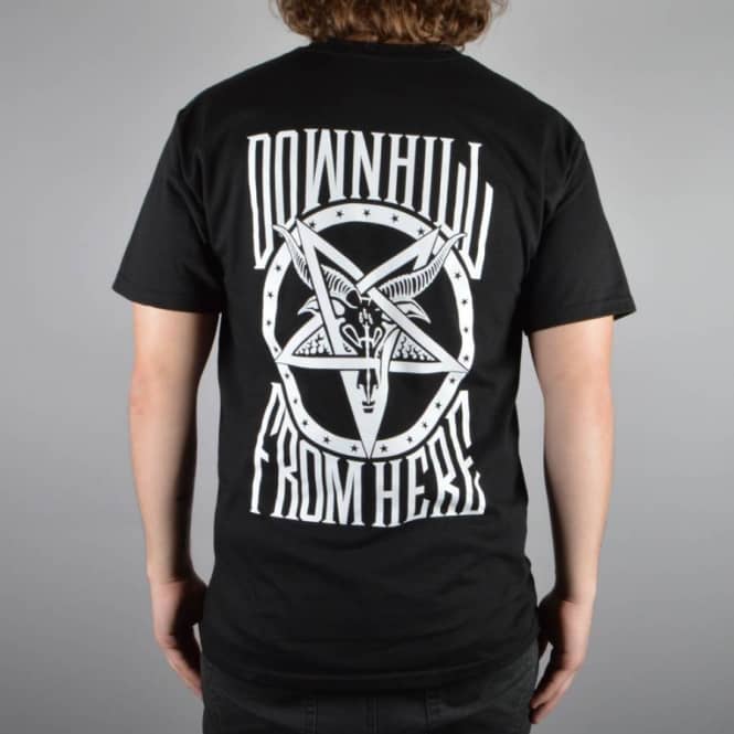 HUF Goat Logo - HUF x Thrasher Down From Here T-Shirt - Black - SKATE CLOTHING from ...