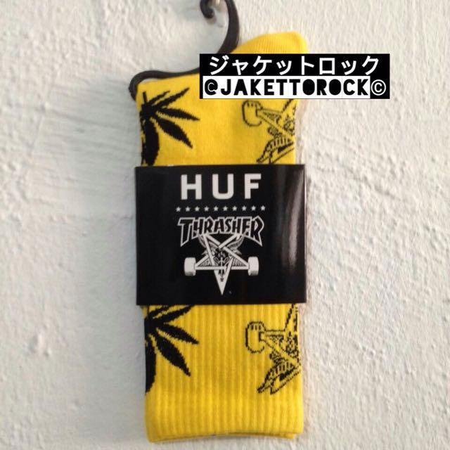 HUF Goat Logo - Thrasher x HUF (skate goat x marijuana), Men's Fashion, Footwear