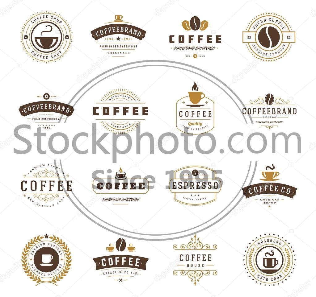 Vintage Coffee Shop Logo - Stock Photos | Coffee Shop Logos