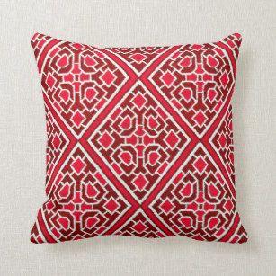 Red and White Diamond Logo - Red And White Diamond Pattern Cushions & Throw Cushions