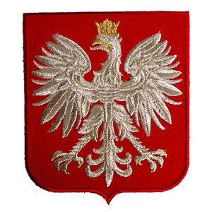 Silver and Red Shield Logo - VEGASBEE® POLAND EAGLE POLISH RED SHIELD POLSKA CREST SILVER ...