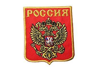 Eagle Red Shield Logo - Russia Double Eagle On Red Shield Iron ON Patch Crest