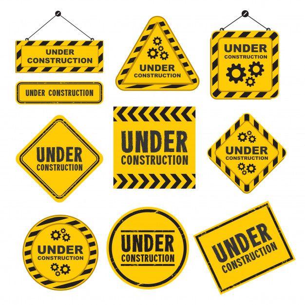 Under Construction Logo - Under construction badge logo Vector | Premium Download