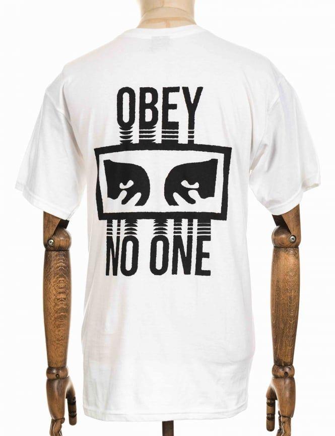 OBEY Clothing Logo - Obey Clothing No One T-shirt - White - Obey Clothing from iConsume UK