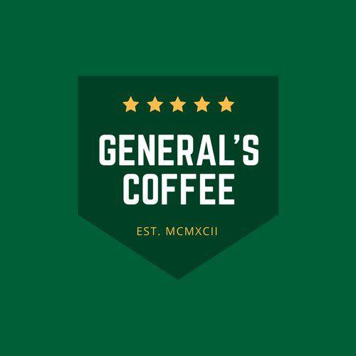 Yellow and Green Logo - Green and Yellow Stars General's Coffee Cafe Logo - Templates by Canva