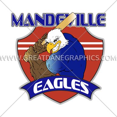 Eagle Red Shield Logo - Red Shield Template | Production Ready Artwork for T-Shirt Printing