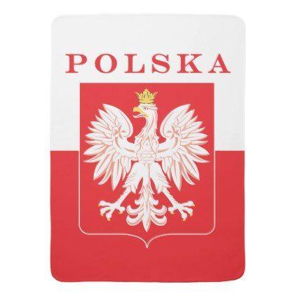 Eagle Red Shield Logo - Polska Eagle Red Shield Baby Blanket. baby blankets