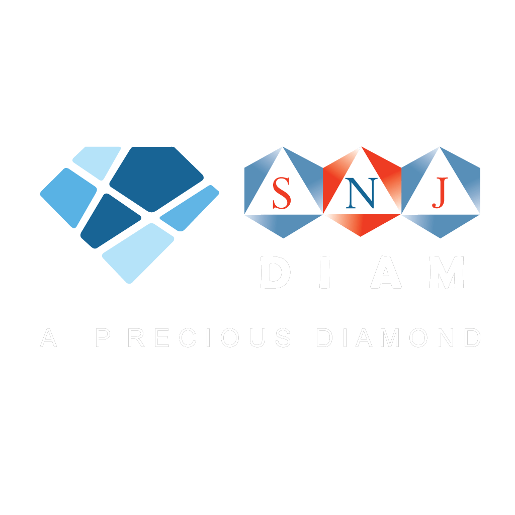 Blue and White Diamond Logo - SNJ DIAM - Manufacturer of diamond, white diamond & red diamond in ...