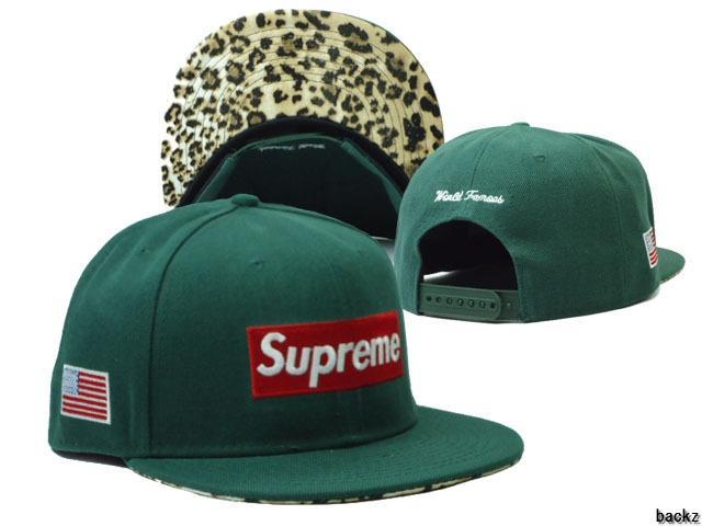 Green Leopard Logo - Supreme Box Logo 6 Panel Gold Leopard Print Underbill Snapback Cap