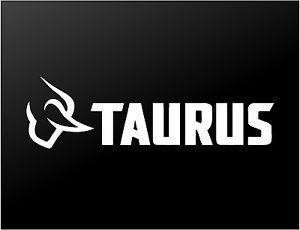 Taurus Firearms Logo - Taurus Firearms Pistol Revolver Logo Vinyl Decal Car Window Gun Case