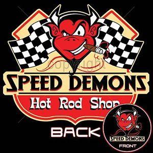 Hot Rod Shop Logo - Speed Demon's Hot Rod Shop LONG SLEEVE T SHIRT CHEST LOGO M TO 4X
