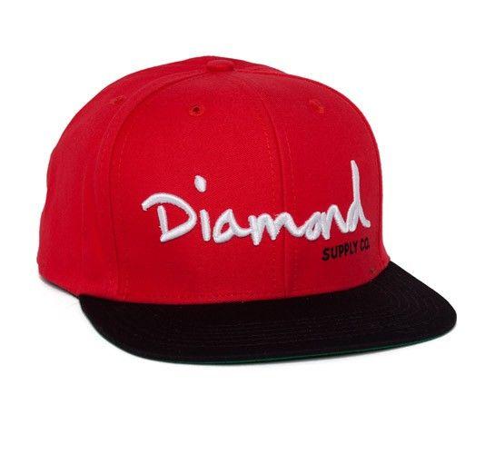 Red Gray Black White Logo - Diamond Supply Co. OG Logo Snapback Cap (Red/Black/White) - Consortium.