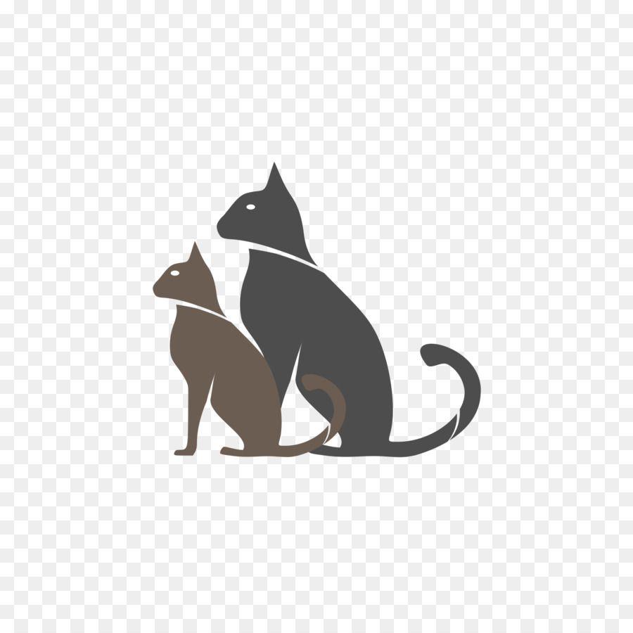 Small Cat Logo - Cat Whiskers Logo Silhouette cat logo png download
