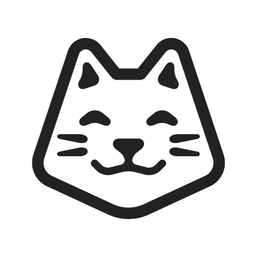 Small Cat Logo - Happy cat