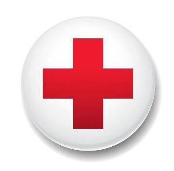 Red Cross Button Logo - american-red-cross-button