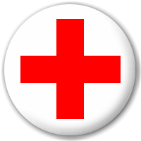 Red Cross Button Logo - Red Cross Organization Flag Button Badge. Big Cheese