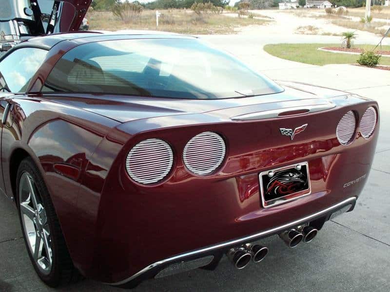 C6 Corvette Old Logo - C6 Classic Chrome Rear Valance Trim - SouthernCarParts.com