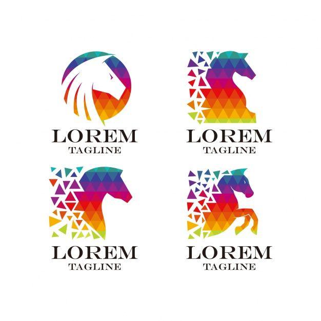 Multicolor Printing Logo - Multicolor horse logo collection Vector | Free Download