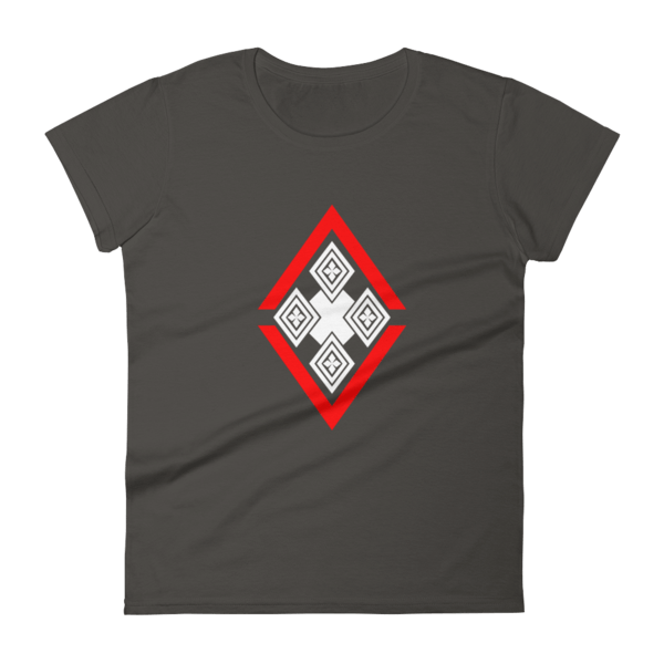 White Cross in Red Diamond Logo - White Cross Red Diamond Women's T-Shirt | Abyssinian Kiosk