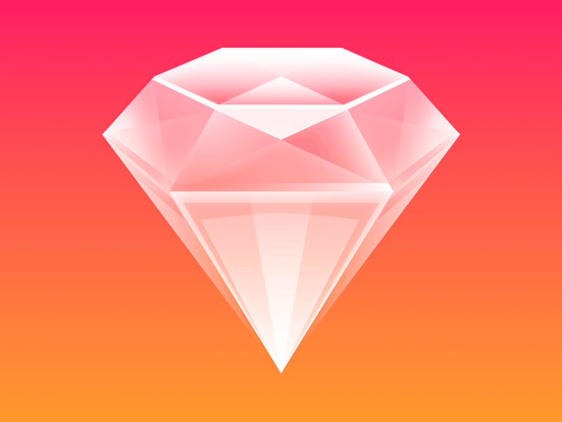 Red and White Diamond Logo - Diamond Sketch Icon Sketch freebie - Download free resource for ...