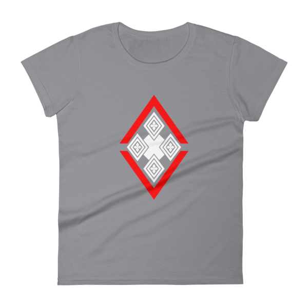 White Cross in Red Diamond Logo - White Cross Red Diamond Women's T-Shirt | Abyssinian Kiosk