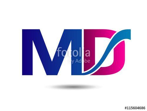 MD Logo - Letter MD logo vector 