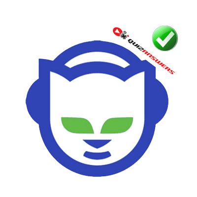 Blue Cat with Headphones Logo - Blue Cat With Headphones Logo - Logo Vector Online 2019