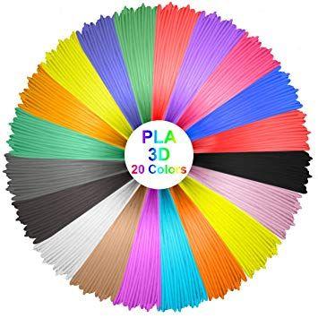 Multicolor Printing Logo - ELEGIANT 20 PCS 3D Pen Filament 3D Printing Material Refills 1.75mm ...